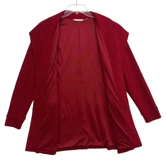 Soft Surroundings Size M Natalya Lined Jacket Zip Pockets Open Front Cardigan - Picture 4 of 7